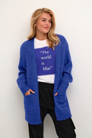 Kaffe Knit Cardigan 'Alioma' in Blue: front