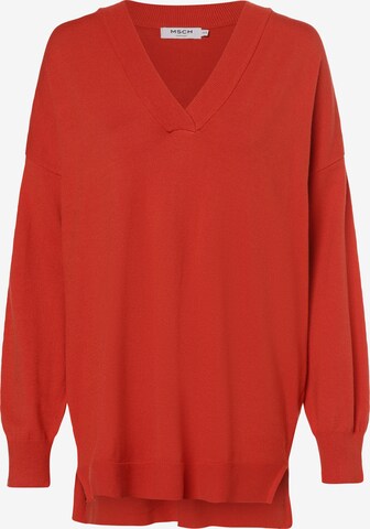 MSCH COPENHAGEN Oversized Sweater 'Neila Rachelle' in Red: front