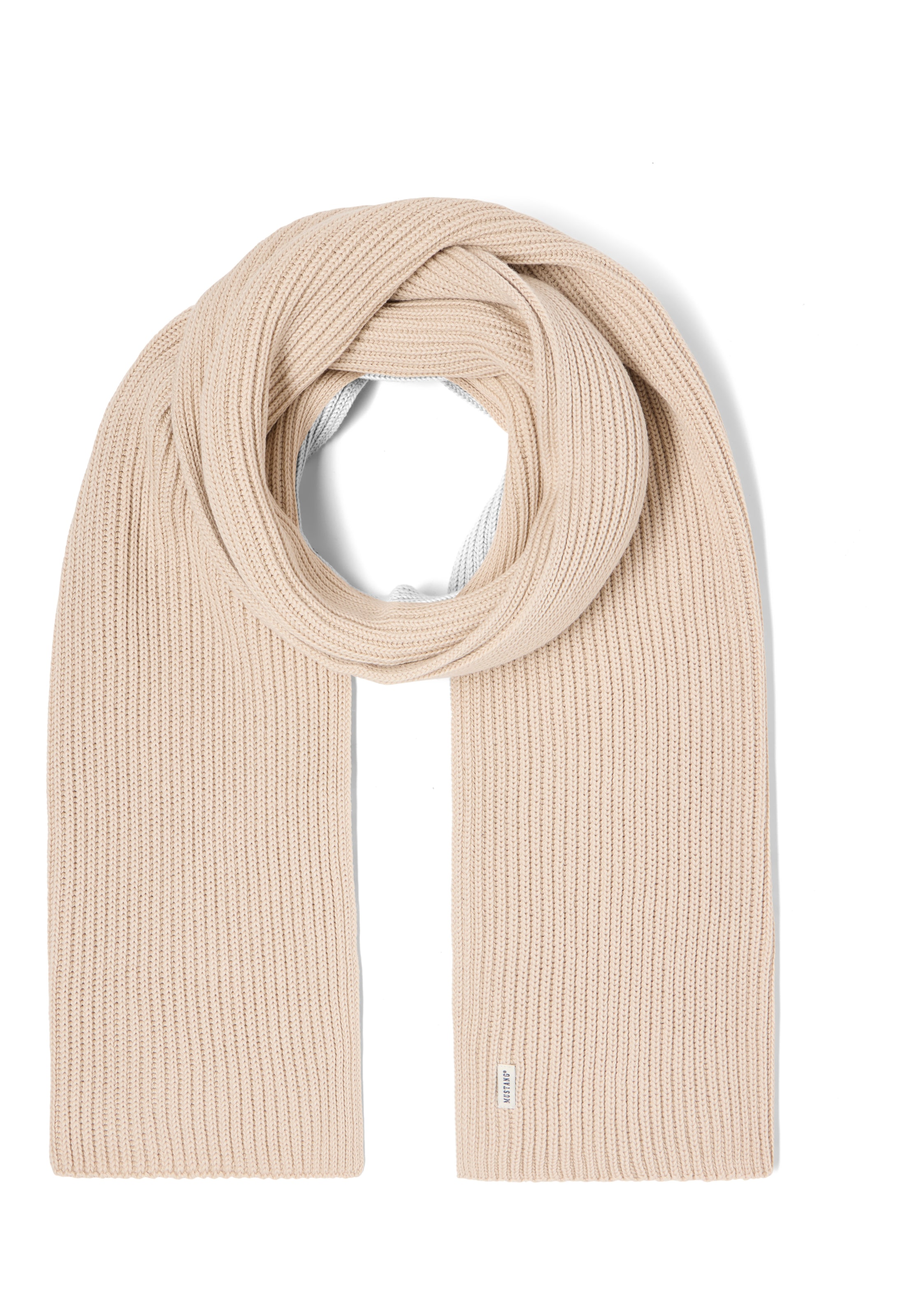 MUSTANG Scarf 'Style Fresno' in Beige: front