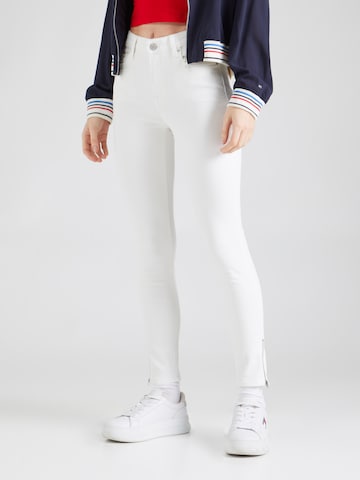 Coupe slim Jean 'Nora' Tommy Jeans en blanc : devant