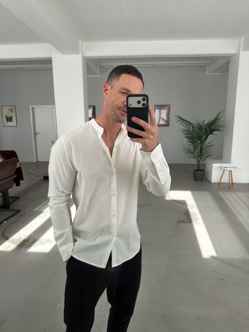DAN FOX APPAREL Regular fit Overhemd 'Marek' in Wit