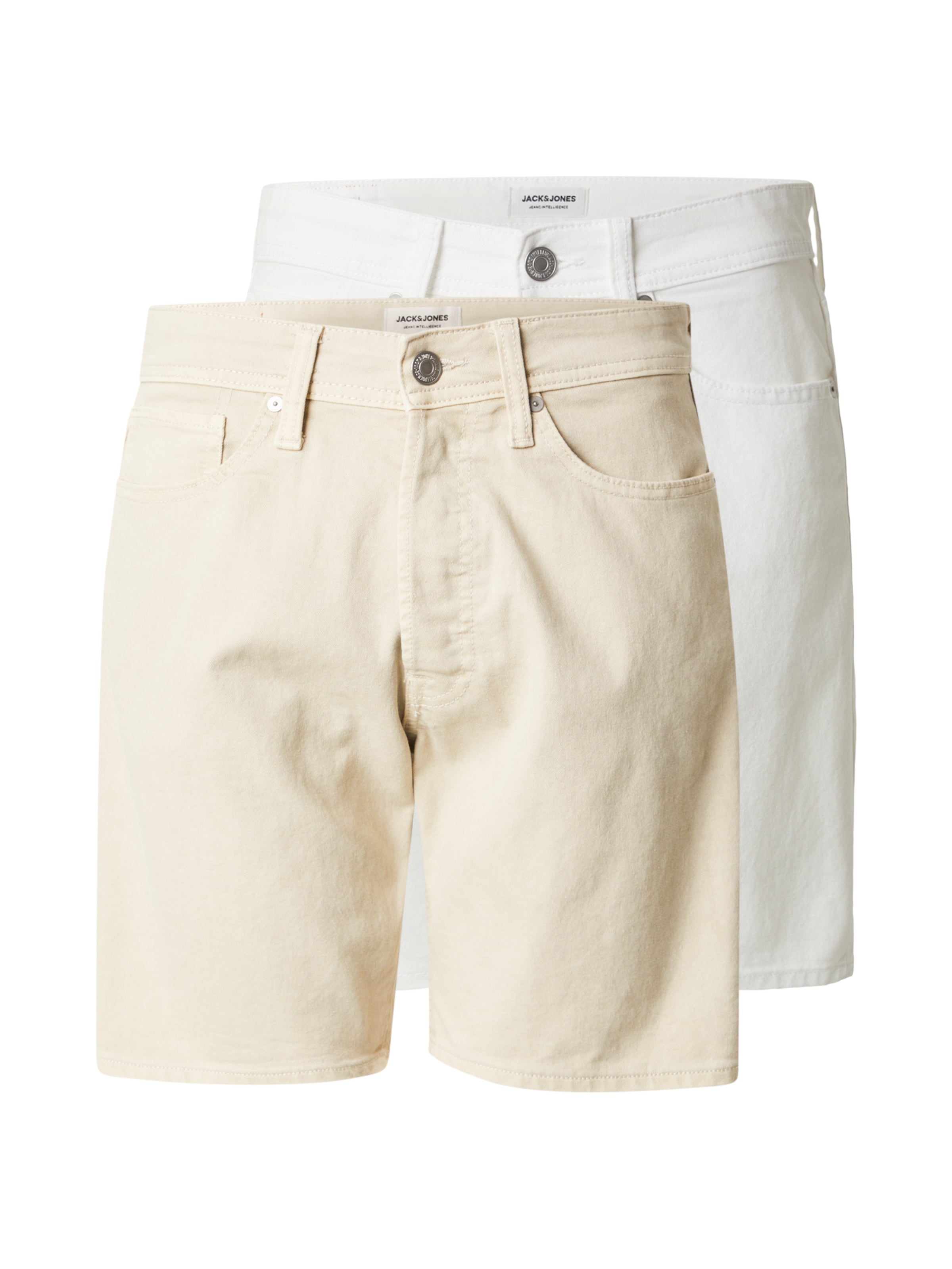 JACK & JONES - Calças de ganga 'JJIRICK JJORIGINAL' em bege: frente