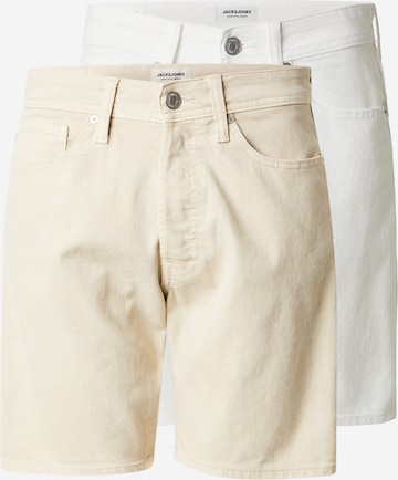 JACK & JONES - Calças de ganga 'JJIRICK JJORIGINAL' em bege: frente