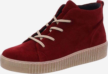 GABOR High-Top Sneakers in Red: front