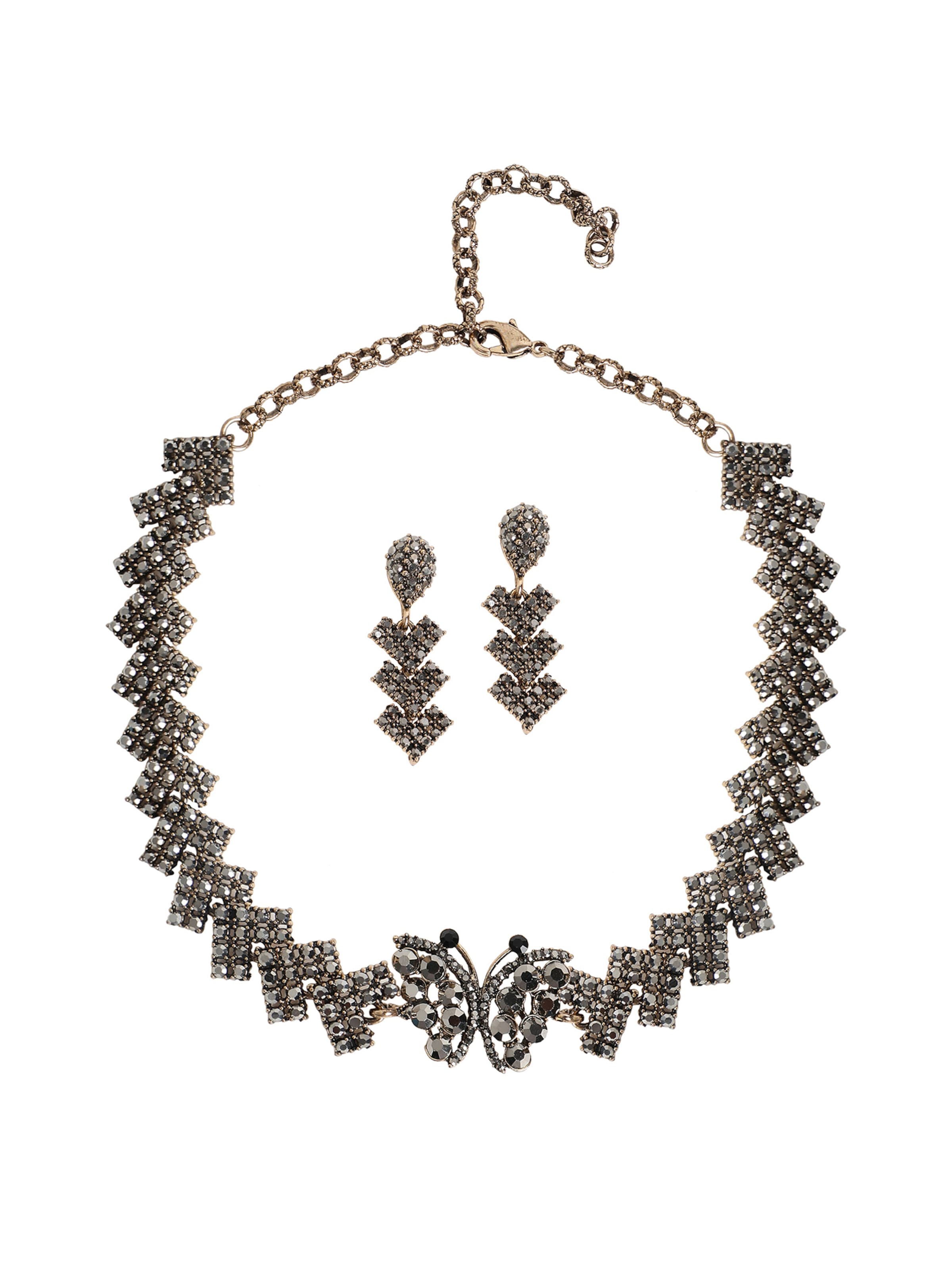 SOHI Sieraden set 'Lorelle' in Zilver: voorkant