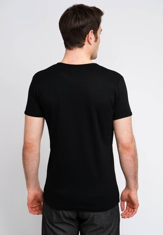 LOGOSHIRT Shirt 'The Joker Aces' in Black