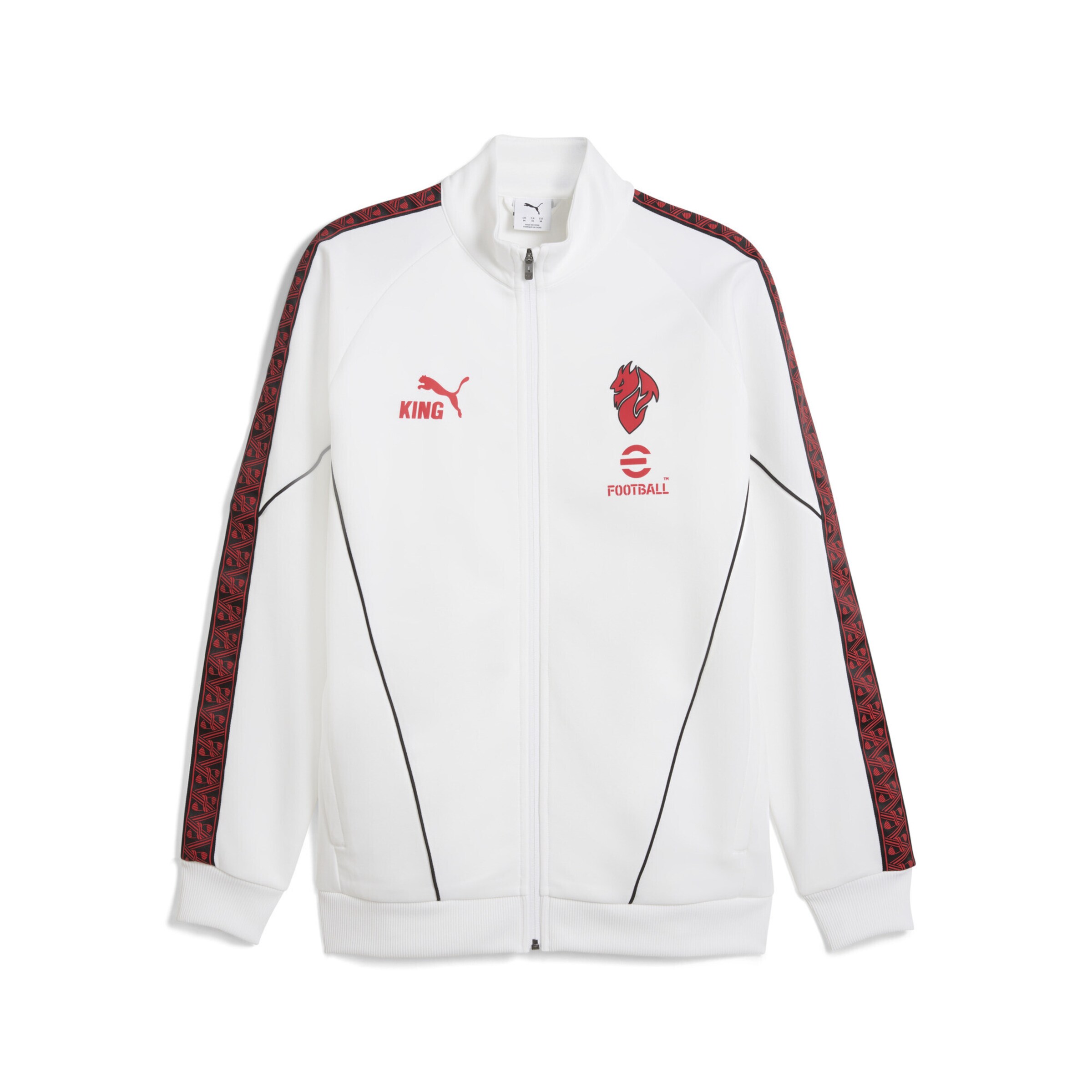 PUMA Jacke 'AC Milan King Anthem' in Weiß: Vorderseite