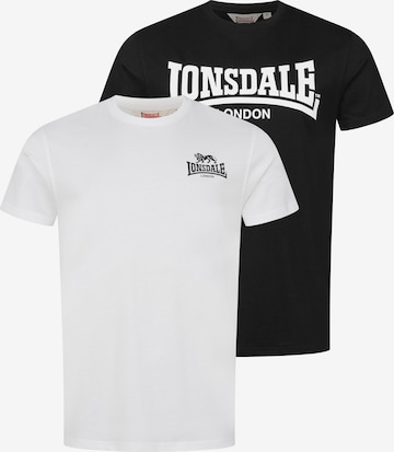 LONSDALE Paita 'Yarnbrook' värissä musta: etupuoli