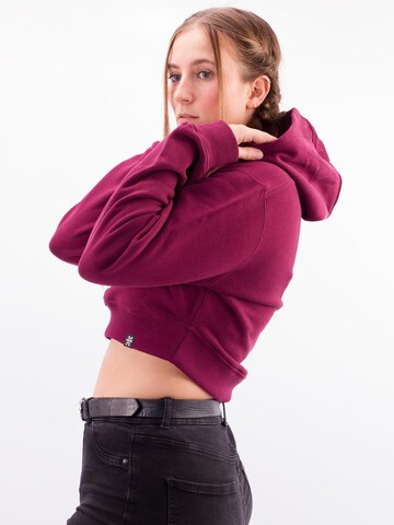 Manufaktur13 Sweatshirt 'Crop Hoodie' in Red