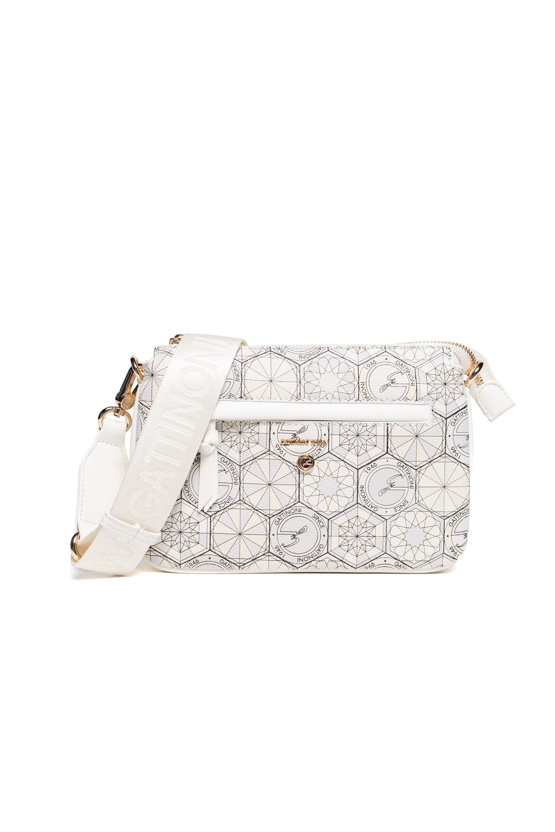Gattinoni Crossbody Bag in Beige: front