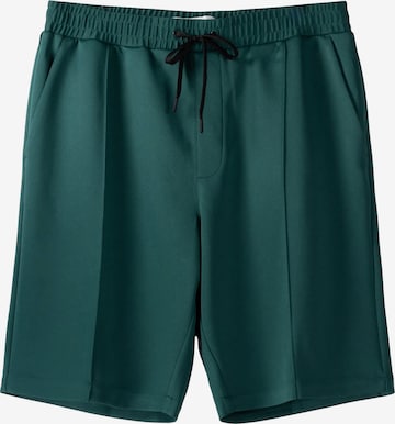 Loosefit Pantaloni de la Bershka pe verde: față