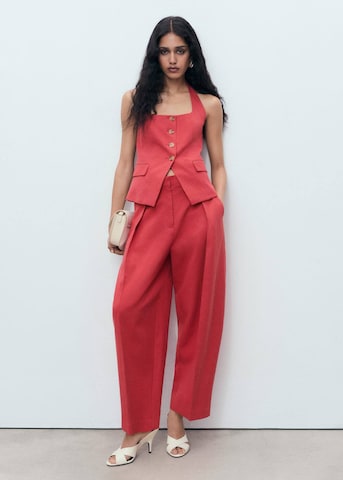 MANGO Baggy Pleated Pants 'Olivia' in Red