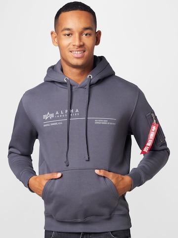 ALPHA INDUSTRIES Sweatshirt i grå: framsida