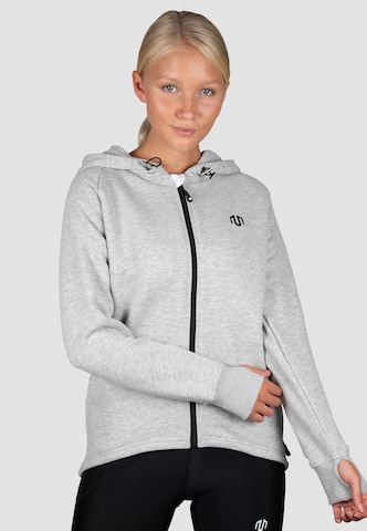 MOROTAI Sportsweatjacke 'Naka' in Grau: Vorderseite