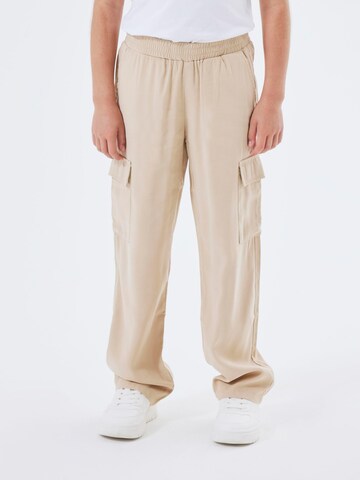 NAME IT Loosefit Broek 'Bella' in Beige: voorkant