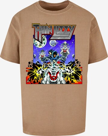 Merchcode Shirt 'Thin Lizzy - Vagabonds Of The Western World' in Beige: front