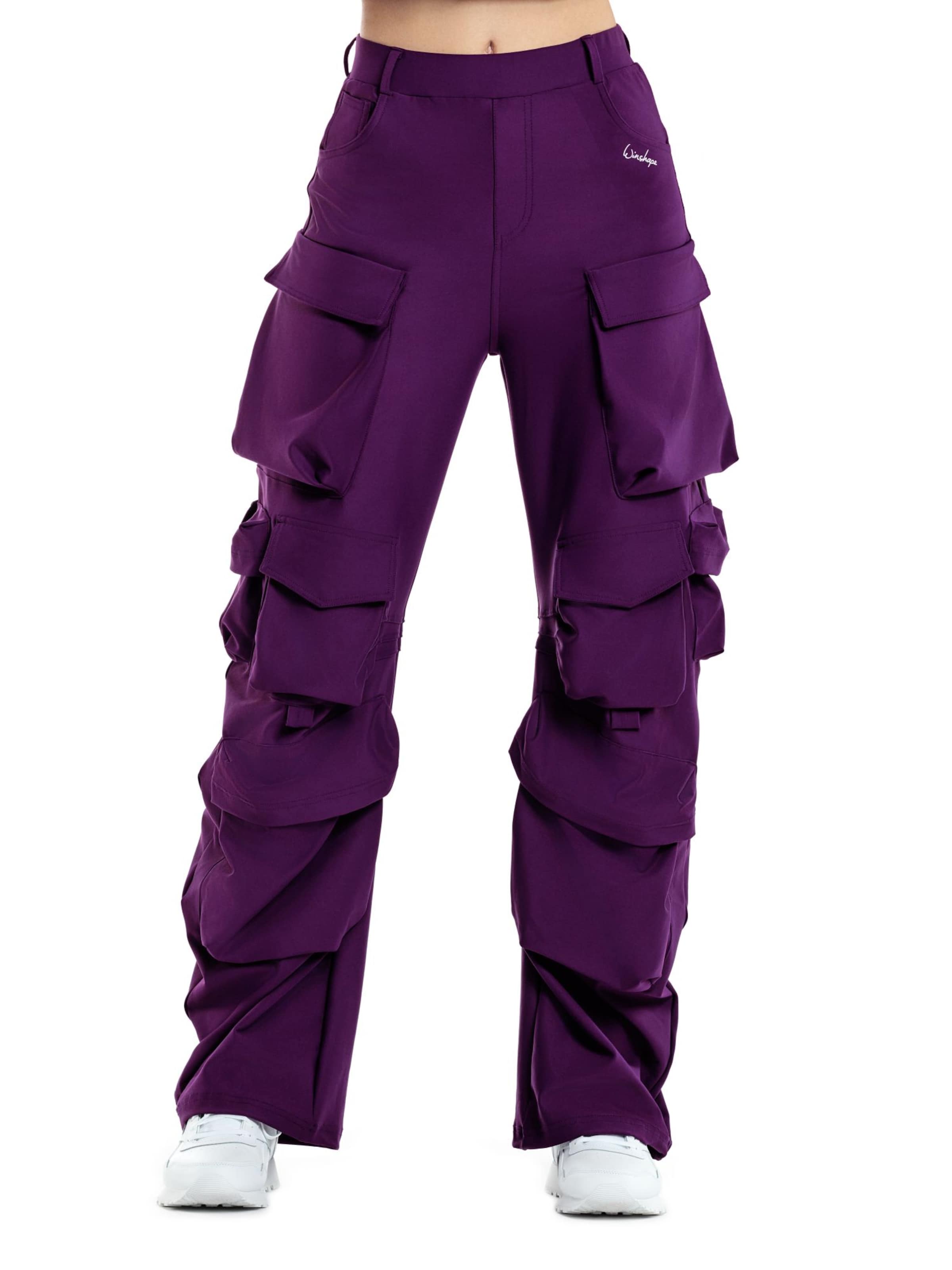 Winshape Loose fit Workout Pants 'CP101C' in Purple: front