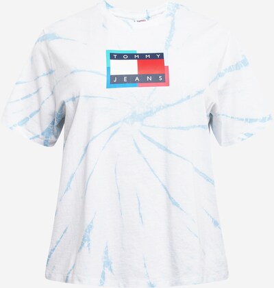 Tommy Jeans Curve Shirt in hellblau / dunkelblau / rot / weiß, Produktansicht