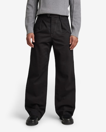 G-Star RAW Loose fit Chino Pants in Black: front