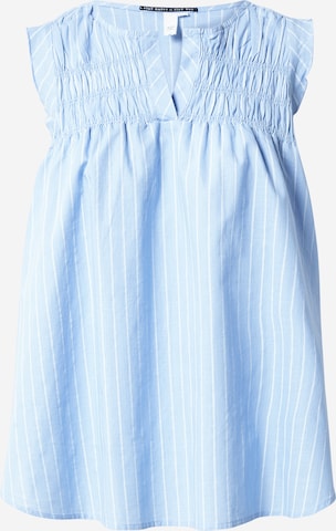 QS Blouse in Blauw: voorkant