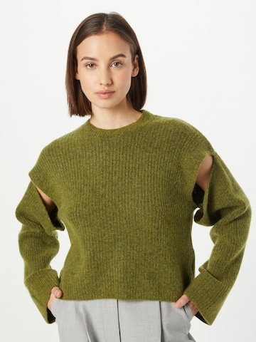 WEEKDAY Sweater 'Remi' in Green: front