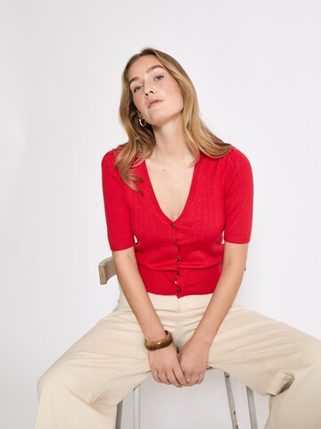 DESIRES Gebreid vest 'Geisha' in Rood