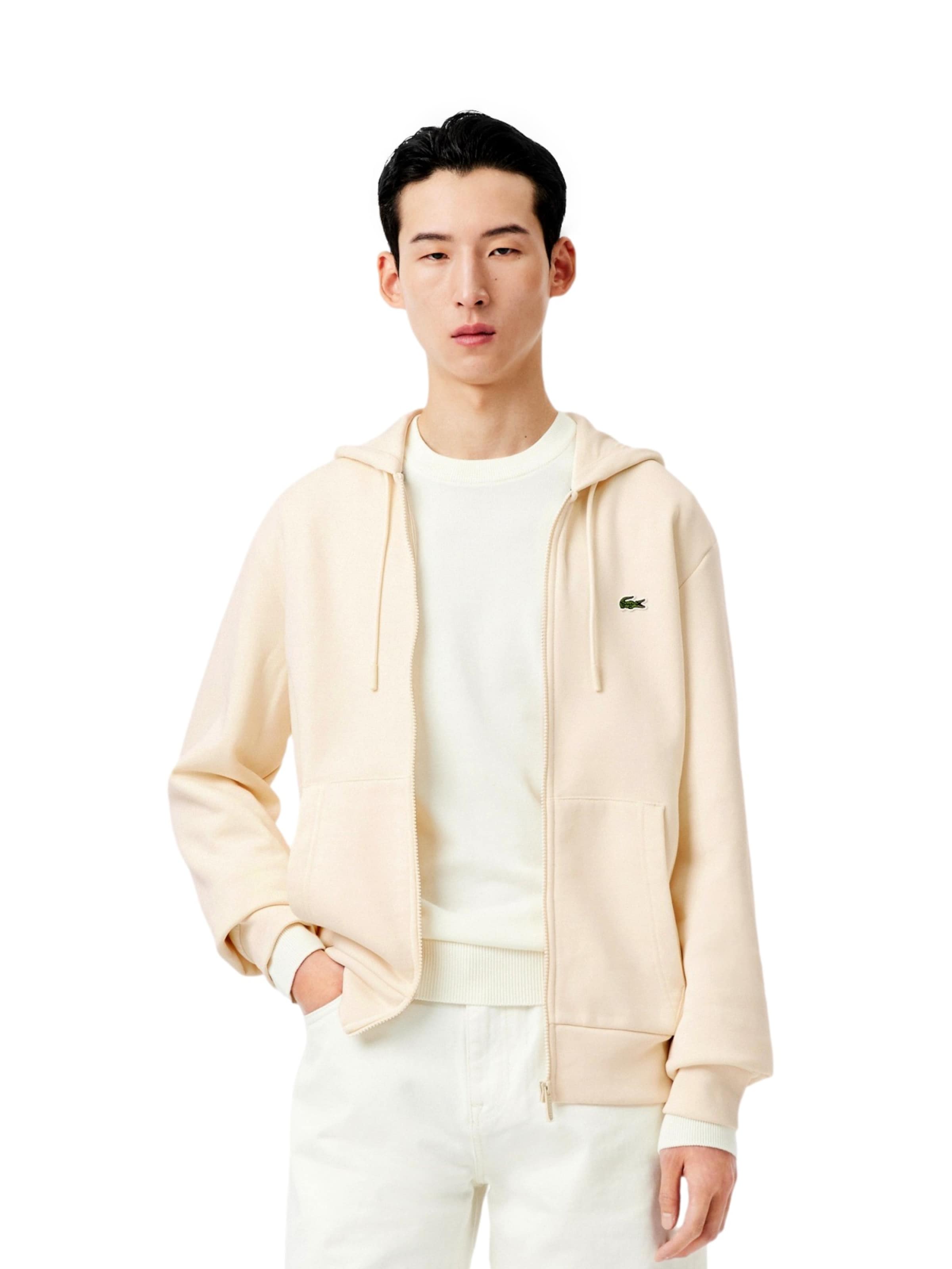 Veste de survêtement LACOSTE en beige : devant