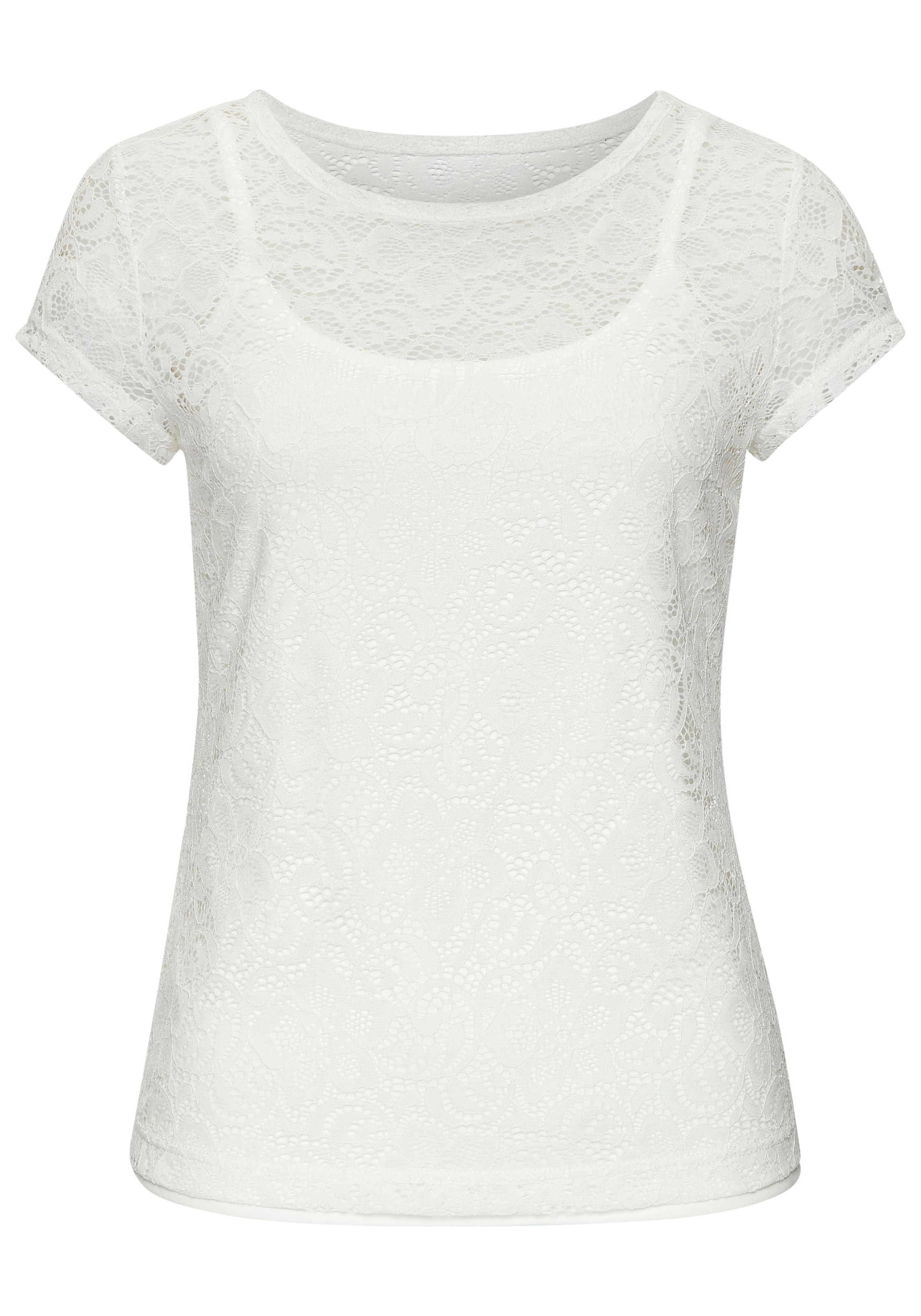LASCANA Shirt in White: front