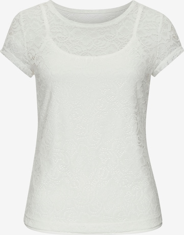 LASCANA Shirt in White: front