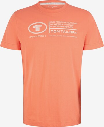 T-Shirt TOM TAILOR en orange : devant