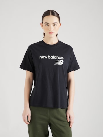 Tricou de la new balance pe negru: față