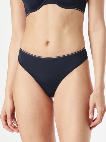 Tommy Hilfiger Underwear Thong in Blue: front