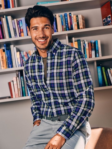 Steppin' out Slim fit Overhemd in Groen: voorkant