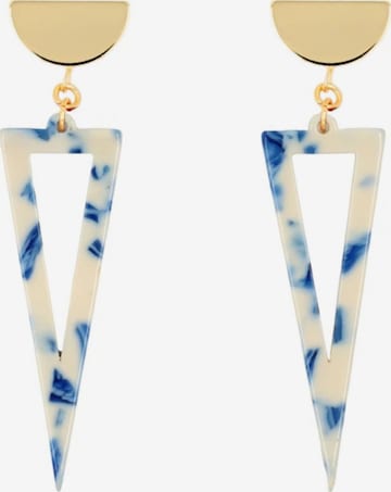 Fräulein Wunder - Brincos 'Acetat Agnes' em azul: frente