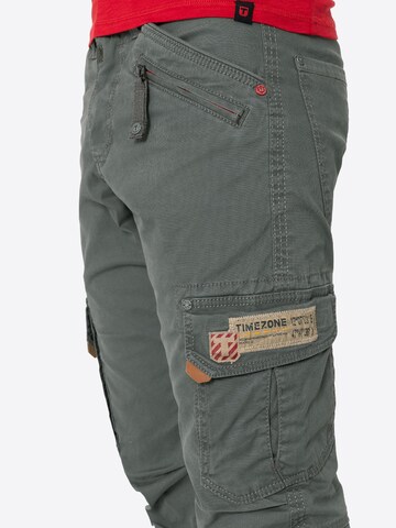 TIMEZONE Skinny Cargo Pants 'Regular RogerTZ' in Grey