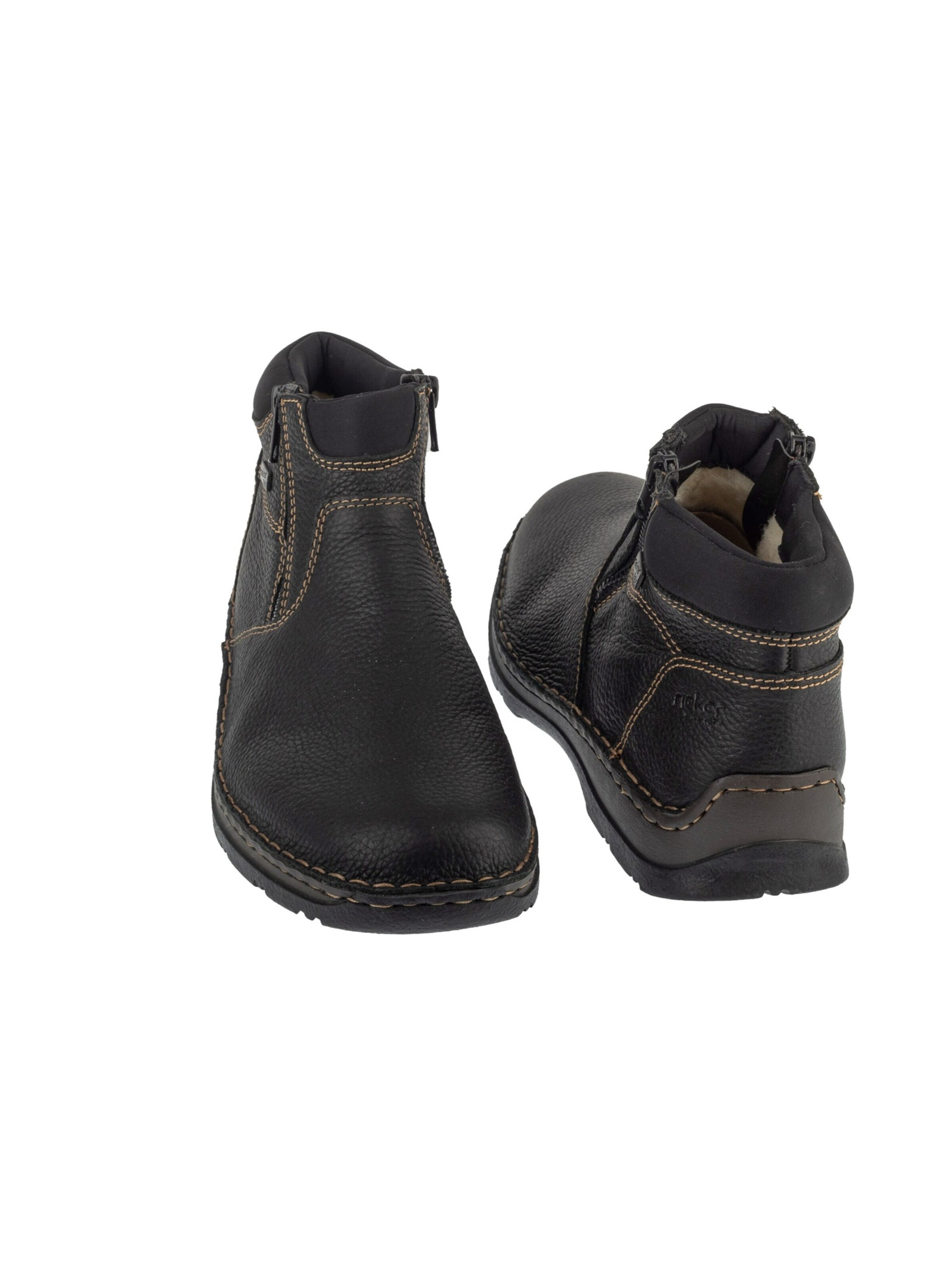 Rieker Lace-Up Boots in Black
