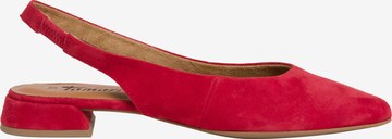 TAMARIS Ballet Flats with Strap in Red