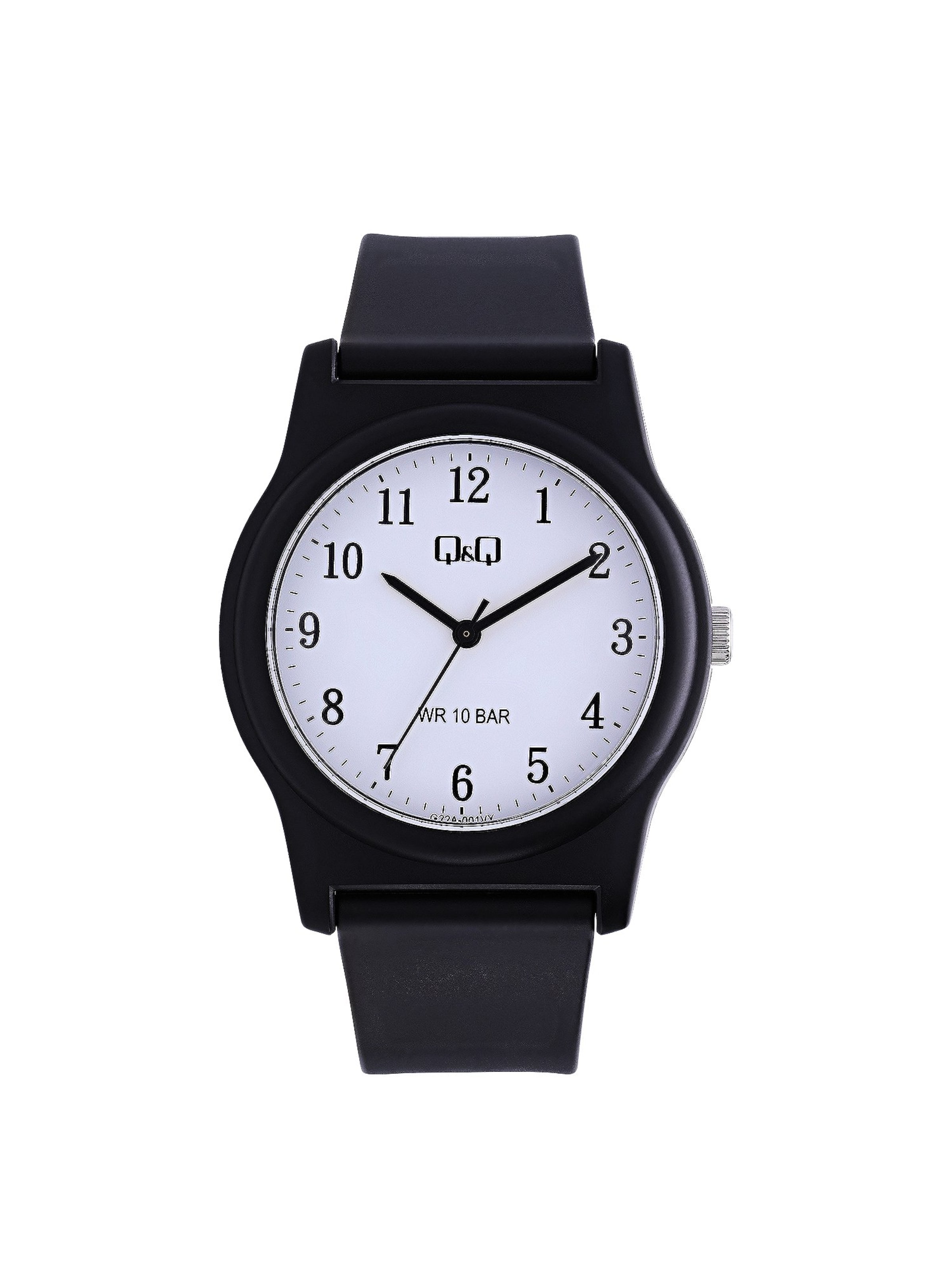 Q&Q Analoog horloge in Zwart: voorkant