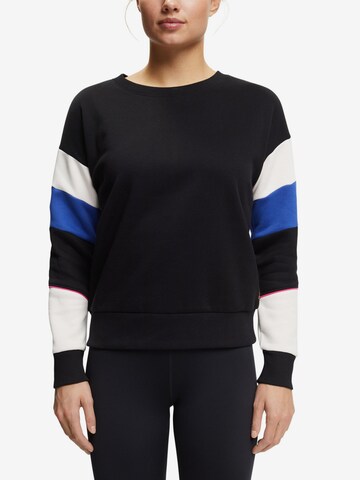 ESPRIT Athletic Sweatshirt in Black: front
