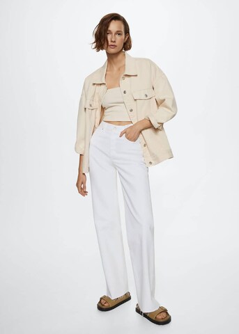 Wide Leg Jean 'Nora' MANGO en blanc