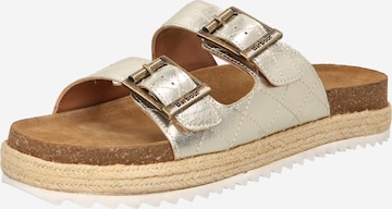 Barbour Mules 'Pamela' in Gold: front