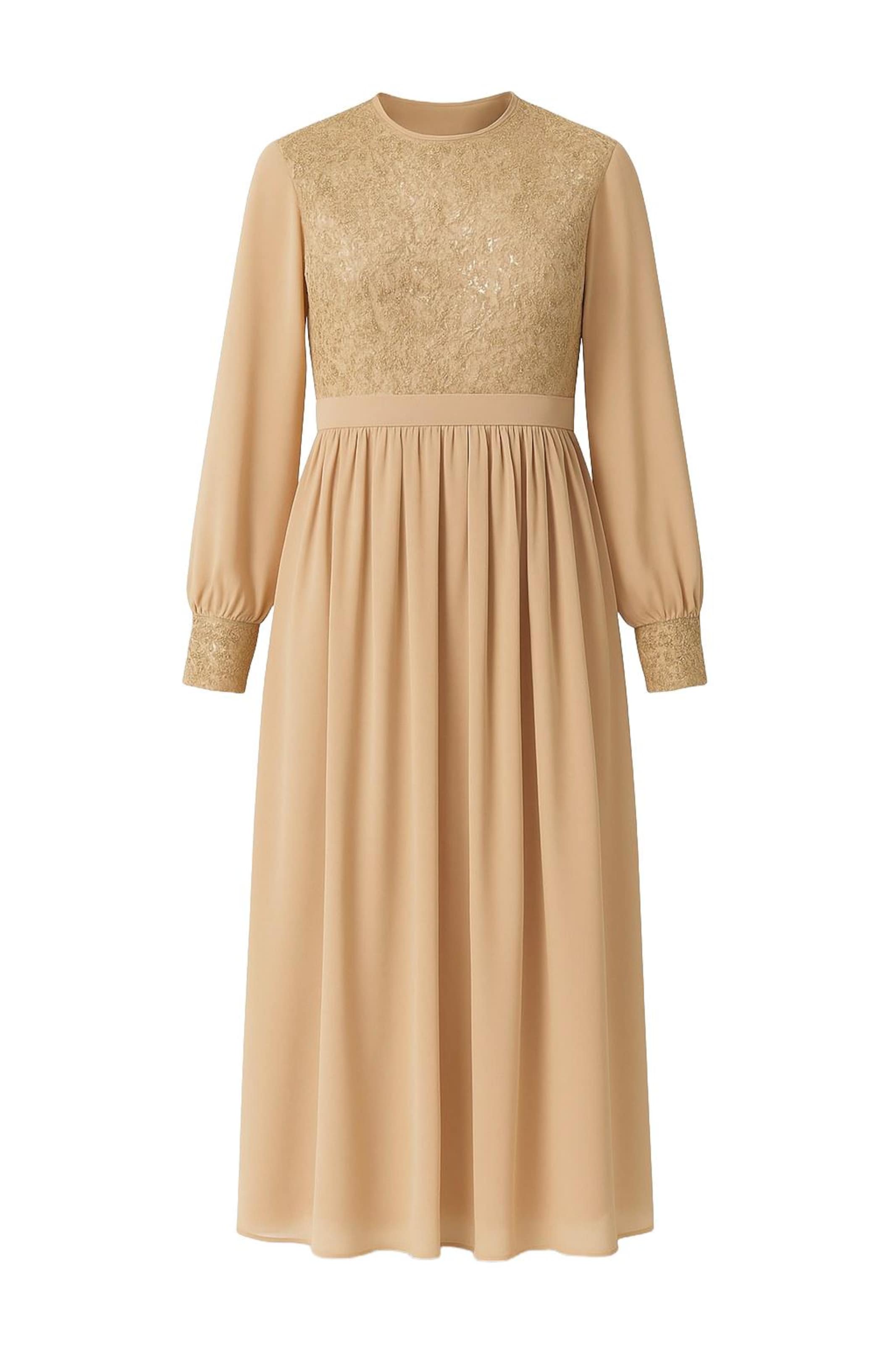 MODAMIHRAM Kleid in Gold: Vorderseite