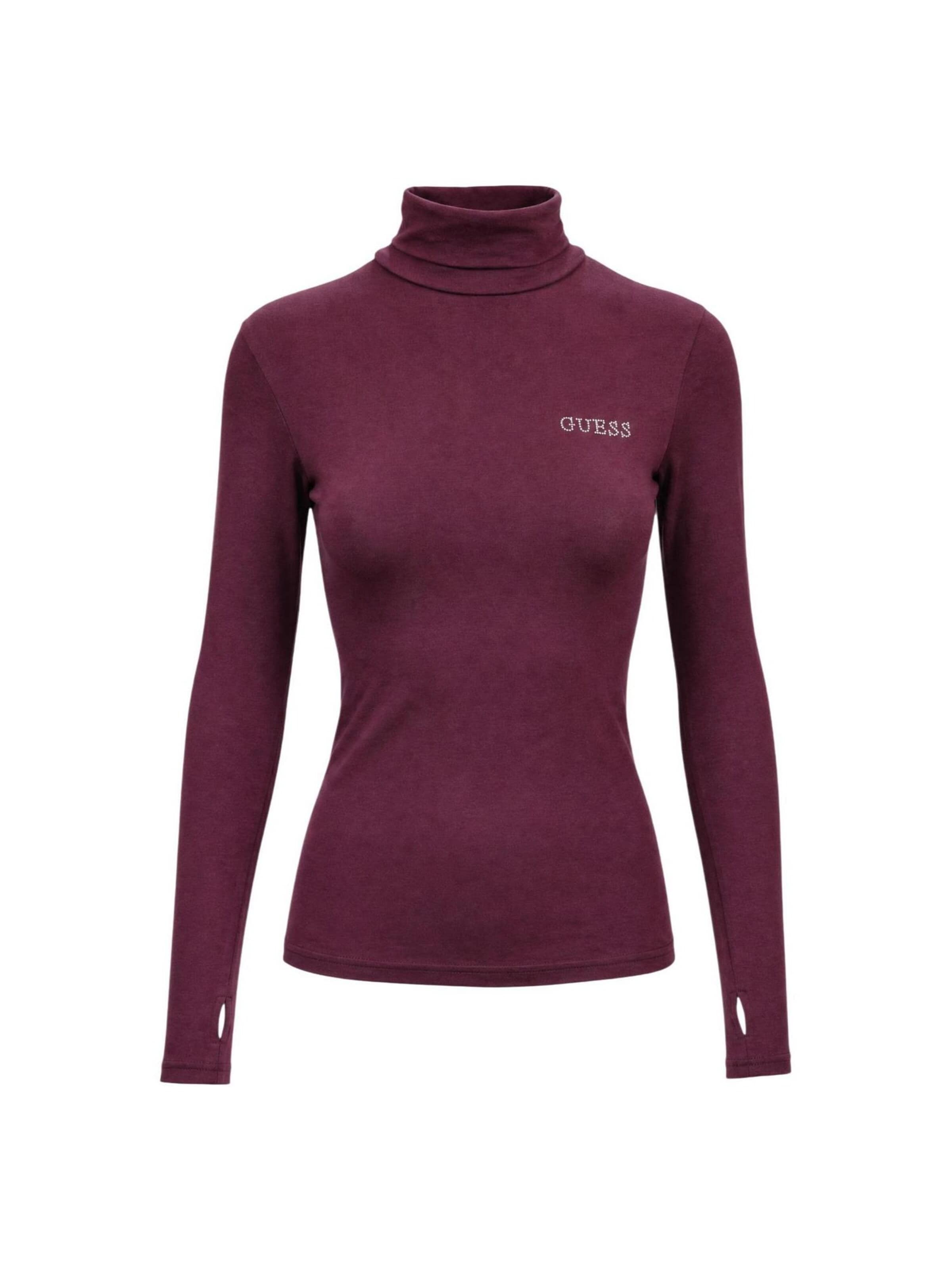 Top 'GRETA HIGH NECK LS K V6BP11 K6907' di GUESS in rosso: frontale