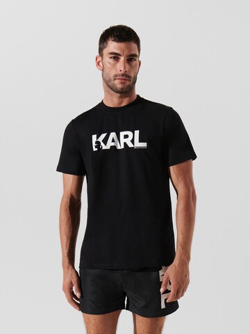 Tricou de la Karl Lagerfeld pe negru: față