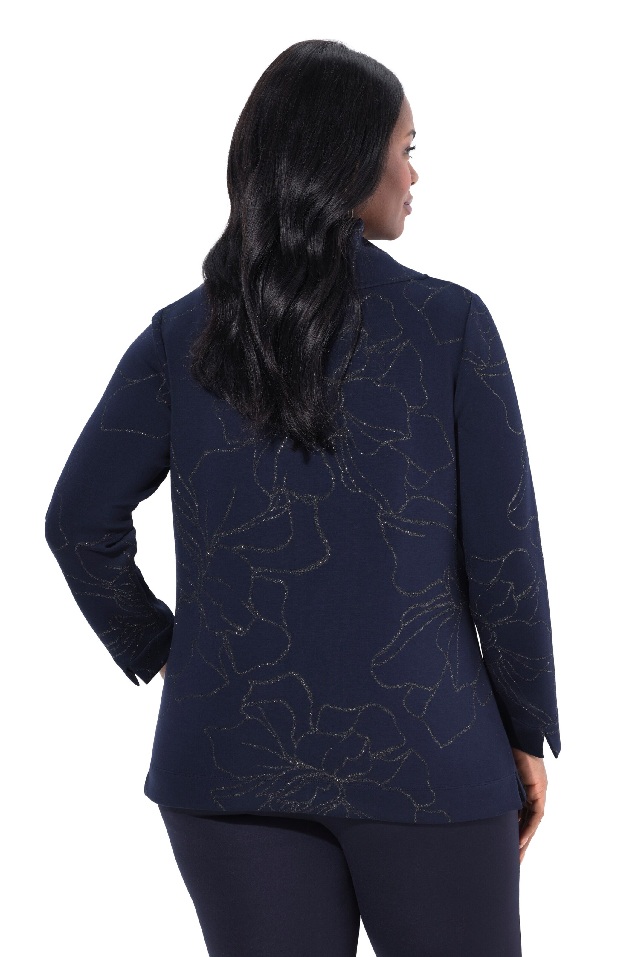 Ulla Popken Sweatshirt in Blauw