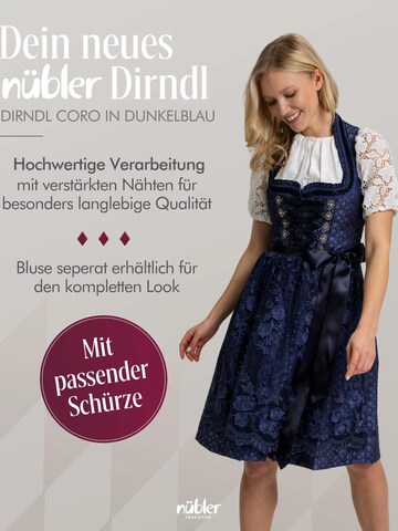 Trachtenhof Nübler Dirndl 'Dirndl midi Coro' in Blue
