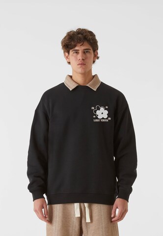 Lost Youth Sweatshirt in Schwarz: Vorderseite