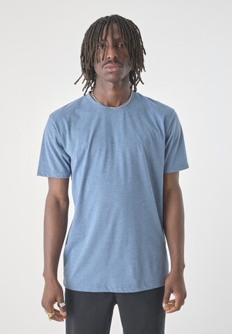 Cleptomanicx Shirt 'Ligull Stripe' in Blue: front