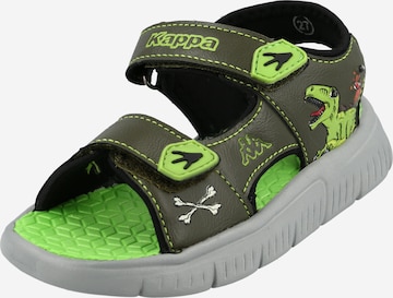 KAPPA حذاء مفتوح 'Rex' بلون أخضر: الأمام