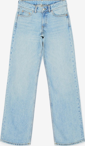 Dr. Denim Jeans 'Addy Mid Straight' in Blauw: voorkant